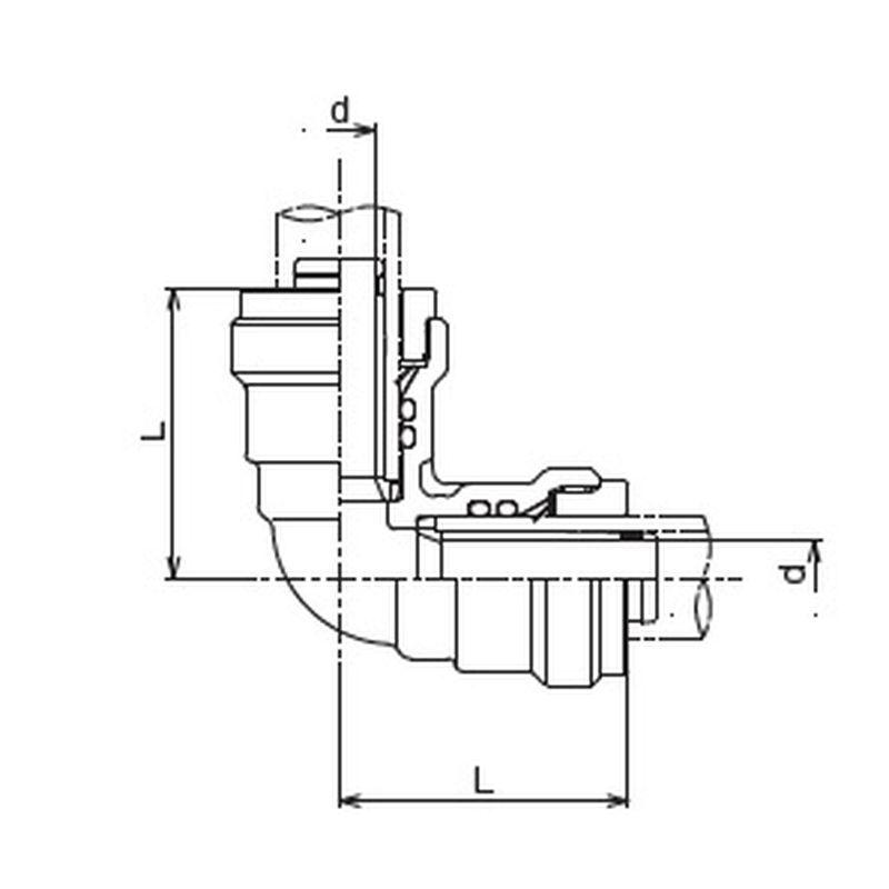 717705 エルボ QSJ3(PEX) - 画像2