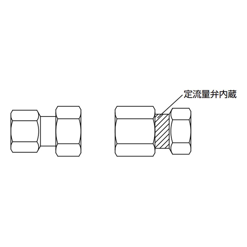 UFDN-F メスユニオン継手セット(定流量弁内臓) - 画像2