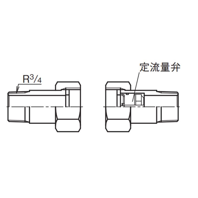 UFPN-F オスユニオン継手セット(定流量弁内臓) - 画像2