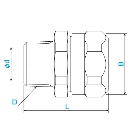20EFXJ-M e-フレキ継手オネジ 集合住宅パイプシャフト用 - 画像2