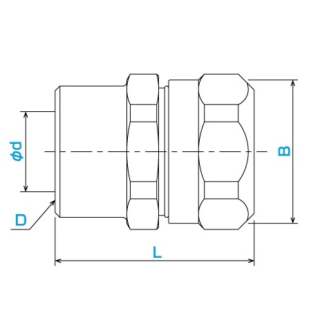 20EFXJ-F e-フレキ継手メネジ 集合住宅パイプシャフト用 - 画像2